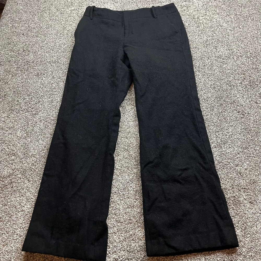 Banana Republic Dress Pants Womens 8 Blackwide leg Wool  Flared Leg office 32X30